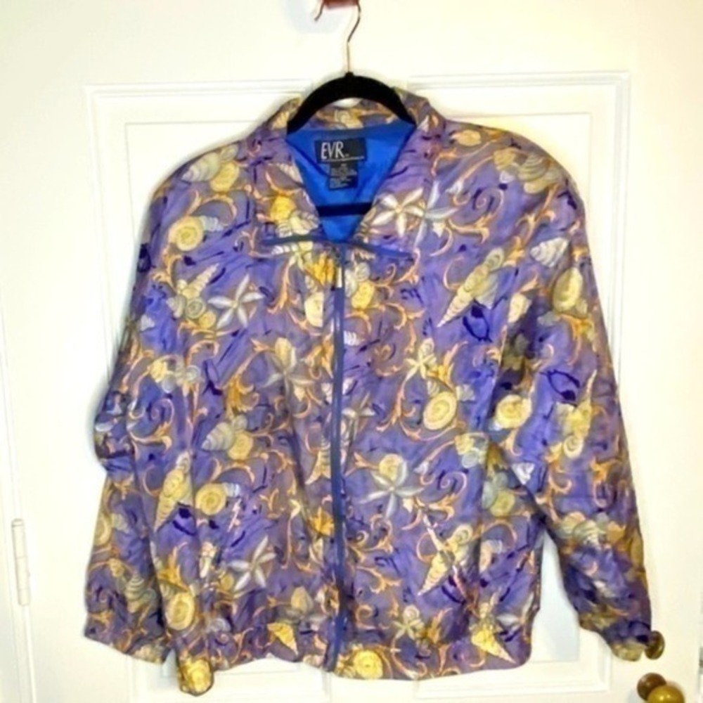 Vintage‎ 100% Silk Outer Jogger Jacket Size Large